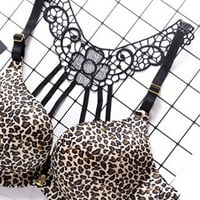 Bras za žene Push Up Plus Veličina Žene Seksi modni Leopard Ispiši prekrasna leđa čipka BRA Ne-markiranje