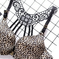 Bras za žene Push Up Plus Veličina Žene Seksi modni Leopard Ispiši prekrasna leđa čipka BRA Ne-markiranje BRA Clearence Khaki 4