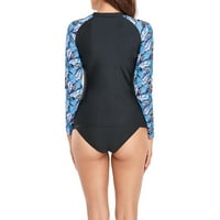 Žene temmy Control Suits dugi rukav Bikini patentni zatvarač Bikini ronjenje Surfanje kupaći kostim