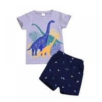 Dečiji dečački odjeća Dinosaur Ljetna majica kratkih rukava i kratke hlače Dječja odjeća postavljena