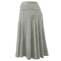 Ballsfhk Ženska modna labava Ležerne prilike pune boje elastične visokog struka Slim Fit labave suknje