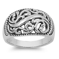 Sterling srebrna filigranska prstena veličine 7