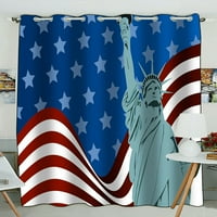 Američka zastava i kip slobode zastoj zavjese zavjese Dvije ploče Dva komada