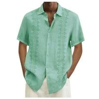 Ljetni trendi čišćenje muški košulja Dizajnerska proljetna ljeta Muška povremena pamučna posteljina