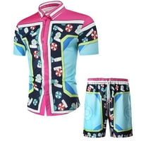 Muški modni ljetni trenerke kratki setovi odjeća na plaži Kratki set nebo plavo veličine 3xl