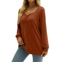 Košulje s dugim rukavima za žene Retro modna majica prozračne košulje O-izrez Trgovina za zabavu TOP