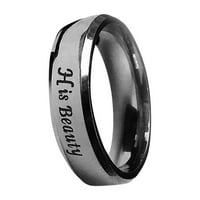 Wiueurtly prstenovi za tinejdžere Jednostavni titanijum čelični prsten ženski prstenski crtani Clip