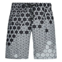 Ljetni novi muški labavi print Capris Youth Fashion Casual Beach ravne hlače za noge