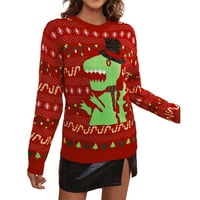 Ženski ružni božićni pulover džemperi dugih rukava slatki džemperi za zimske i zabave za odmor