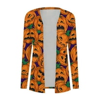 Umitay Cardigan džemperi za žene Ženska modna casual tiska s dugih rukava prednji kardigan Print Top
