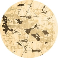 Ahgly Company u zatvorenom okruglom krute smeđe Moderne prostirke, 5 'kruga