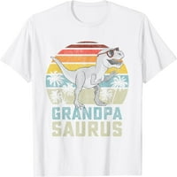 Djed deda dinosaur Grandpa Saurus Porodična majica Majica Graphics Casual Crew Crct Majice Bijeli tee