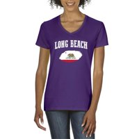 Normalno je dosadno - Ženska majica s kratkim rukavima V-izrez, do žena Veličina 3XL - Long Beach