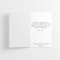 Cvjetni prekrivač sa pogrebnom simpatijom Hvala CARDS W White koverte