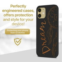 Drvena futrola za iPhone-meka TPU silikonske poklopca Slim Fit ShockOtproof Wood zaštitni poklopac telefona