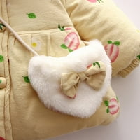 Jakna + torba Vjetrootrna dječja devojčica Dečja devojčica Topla kaput sa kapuljačom Zimske gorske odjeće Dječji kaput i jakne na otvorenom za 2 godine