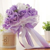 Yubnlvae Roses djeveruševi vjenčani buket Bridal umjetni svileni cvjetovi kućni dekor