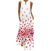 Paiwinds haljine za žene, ženska casual duga haljina sa prugastom cvjetnim printom maxi haljina maxi