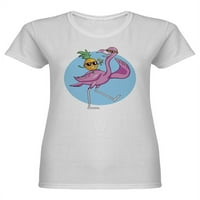 Sretna majica u obliku plesa u Flamingo-u žene -Image by Shutterstock, ženska mala