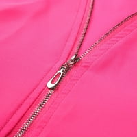 Cleance Fall dugih rukava za žene Zip pulover Šifon košulje V-izrez Comfort Bluza u boji Trendy Dame odjeća Plus veličina