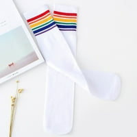 Dječja srednja čarapa preko koljena duge cijevi fudbalske čarape pamučne čarape Rainbow čarape