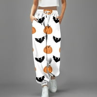 Pseurrlt Halloween Ženska odjeća Ženske casual pantalone Noći vještica Kostimi za žene Štampane povremene