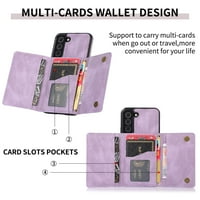 Nalacover za Samsung Galaxy S novčanik s nosačem kreditnih kartica utora za magnetsko zatvaranje Kickstand torbica vrhunska PU koža + TPU SOXOFotlaf futrola za Samsung Galaxy S - Ljubičasta