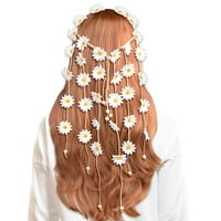 Flower Hippie Headpreld Floral Crown Ljeto Suncokretorni pribor za kosu za Stil kostime