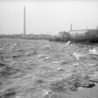 Vjetarske pogone valovi u istosmjernom posteru plitkog bazena Ispis