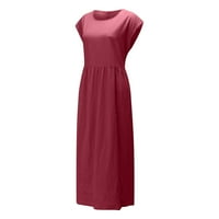 Olyvenn Retro duga haljina ženske vrhove Ležerne prilike plus veličina labava ženska modna sitna bez