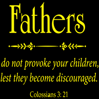 Colossians 3: Otac ne provocira vašu djecu, ne ... vinil naljepnica naljepnica - velika - brimstone