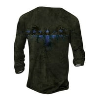 Muška košulja Ležerne prilike stabilne odjeće Muška grafička majica s dugim rukavima, modna majica Proljeće