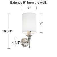 Possini Euro Design Braidy Moderni zidni svijetli Sconces set brušenog nikla utikača 7 svjetlosni učvršćivač