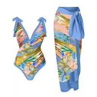 Royallovewomen's Fashion Retro tiskana konzervativna jednodijelna haljina za plažu ženski kupaći kostim