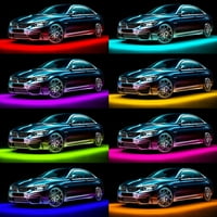 Htwon Car Truck podloška RGB LED striptiz Tube Chassis Neon Light Kit App Contra