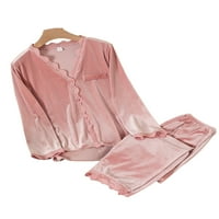 Capreze Ženska spavaća odjeća čipkana noćna odjeća elastična struka pidžama setovi labavi salon set