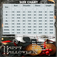 Strungtenwomen's Modni casual Halloween Print s dugim rukavima Prednji kardigan Print Top Lagana jakna