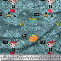 SIMOI CREPE svilena tkanina zastava, blaga Bo i gusar Dječak nautička tkanina za ispis sa dvorištem široko