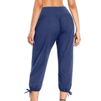 Shomport Capris joga hlače za žene casual visokog struka sažeto pantalone Trendy Lounge Workout Dukset