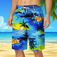 Strungten muški kratke hlače Ljetni odmor Havajjski povremeni lagani muški kratke hlače vlage Wicking muški kratke hlače moda s džepovima MENS CARGO HLATS