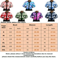 Beiwei Muškarci Sport Stolk Jackets Tie Dye Aktivna odjeća Mens kamuflaža Ispis Jesen Bomber Jacket