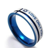 Podplug Valentines Day Pokloni, Muški vjenčani traki u Titanium Black pozlaćeni prsten za venčani prsten