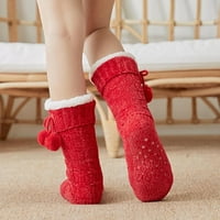 Snaga kompresije za žene čišćenje Ženske zimske debele papuče čarape sa hvataljkama ne klizaju tople nejasne čarape