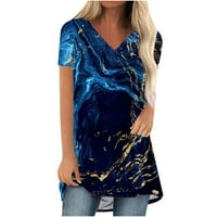 Ženske ljetne vrhove Izlazite majice Fahsion Grafički casual trendi udobnih bluza mekih tina