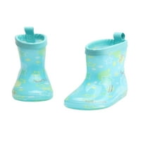 Lacyhop dječaci Djevojke Kišne čizme Otporne na vodootporne čizme široke telesne čizme mokrim vremenskim prilikama Vrtni cipele Neklizajucke crtane kišne cipele svijetlo plava plava 6,5c