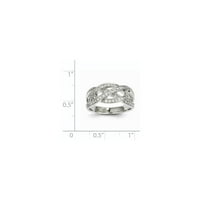14k bijeli zlatni real dijamantski prsten