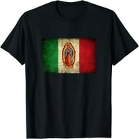 Naša dama Virgen de Guadalupe Meksička zastava Majica Crna 2x-velika
