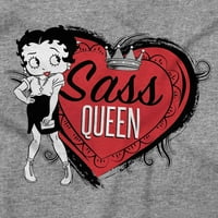 Betty Boop Sass Queen Cartoon Zip Hoodie Duks žene Brisco Marke M