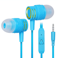 Urban R žičane slušalice s mikrovima za zvezdu šljive sa kablom bez zapetljanja, zvukom izolirajućim slušalicama, dubokim basima, u ušima silikonskim savjetima
