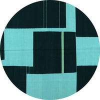 Ahgly Company u zatvorenom okruglom apstraktnoj svijetloj plavi prostirke savremene površine, 6 '
